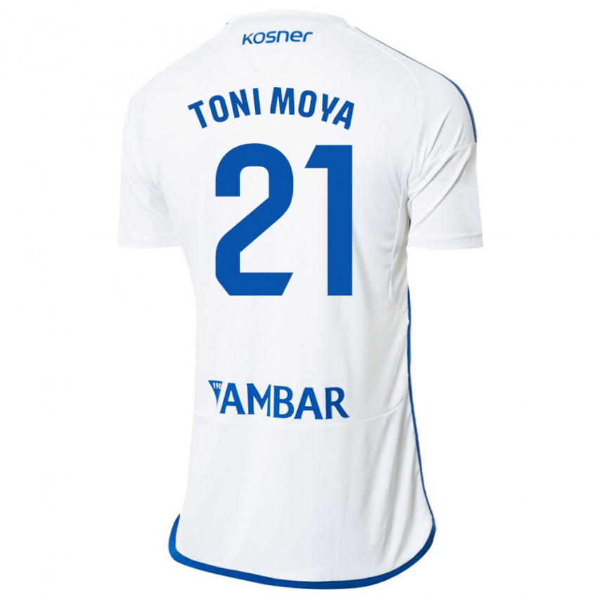 Herren Toni Moya #21 Weiß Heimtrikot Trikot 2023/24 T-Shirt Schweiz