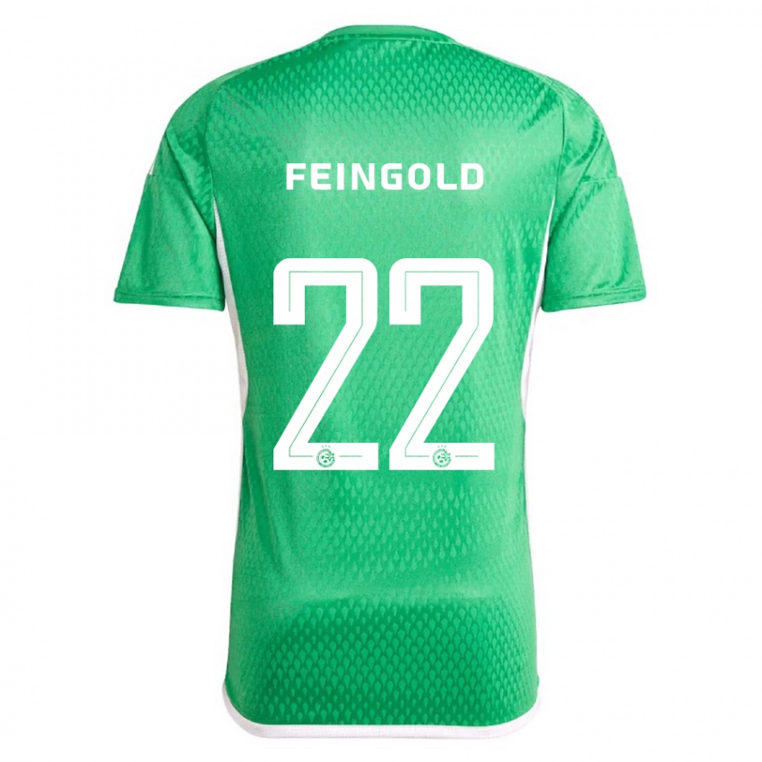 Herren Ilay Feingold #22 Weiß Blau Heimtrikot Trikot 2023/24 T-Shirt Schweiz