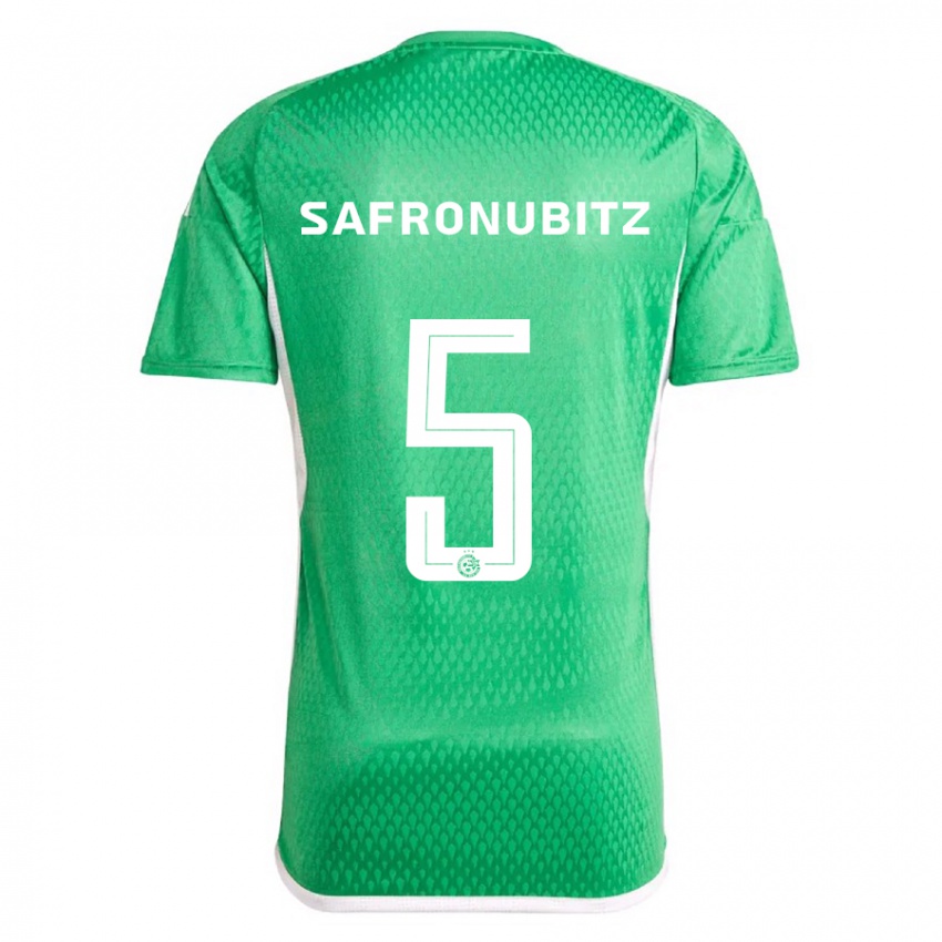 Herren Dan Safronubitz #5 Weiß Blau Heimtrikot Trikot 2023/24 T-Shirt Schweiz