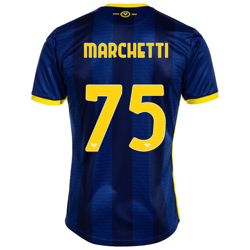 Herren Nicolò Marchetti #75 Marine Heimtrikot Trikot 2023/24 T-Shirt Schweiz