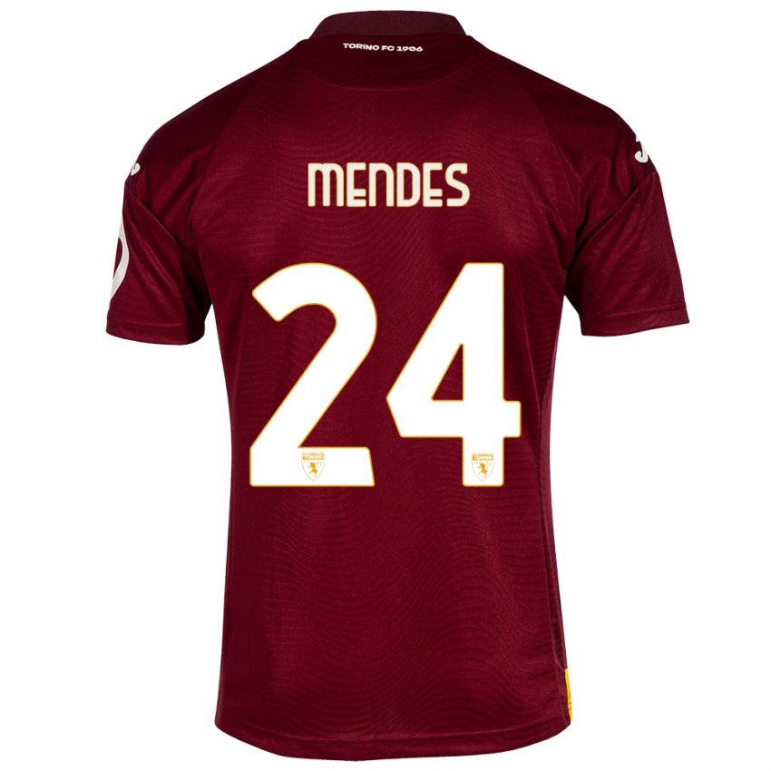 Herren Rodrigo Mendes #24 Dunkelrot Heimtrikot Trikot 2023/24 T-Shirt Schweiz