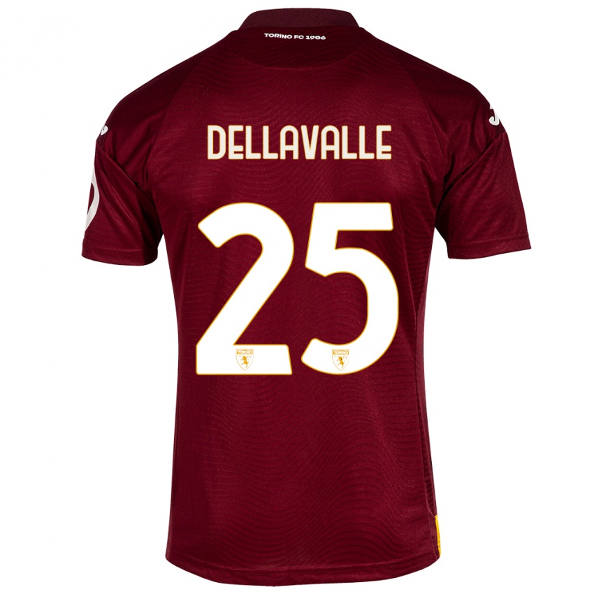 Herren Alessandro Dellavalle #25 Dunkelrot Heimtrikot Trikot 2023/24 T-Shirt Schweiz