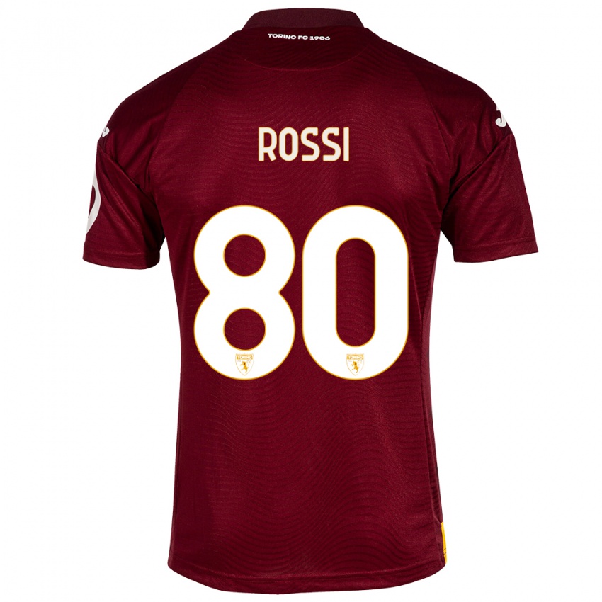 Herren Simone Rossi #80 Dunkelrot Heimtrikot Trikot 2023/24 T-Shirt Schweiz
