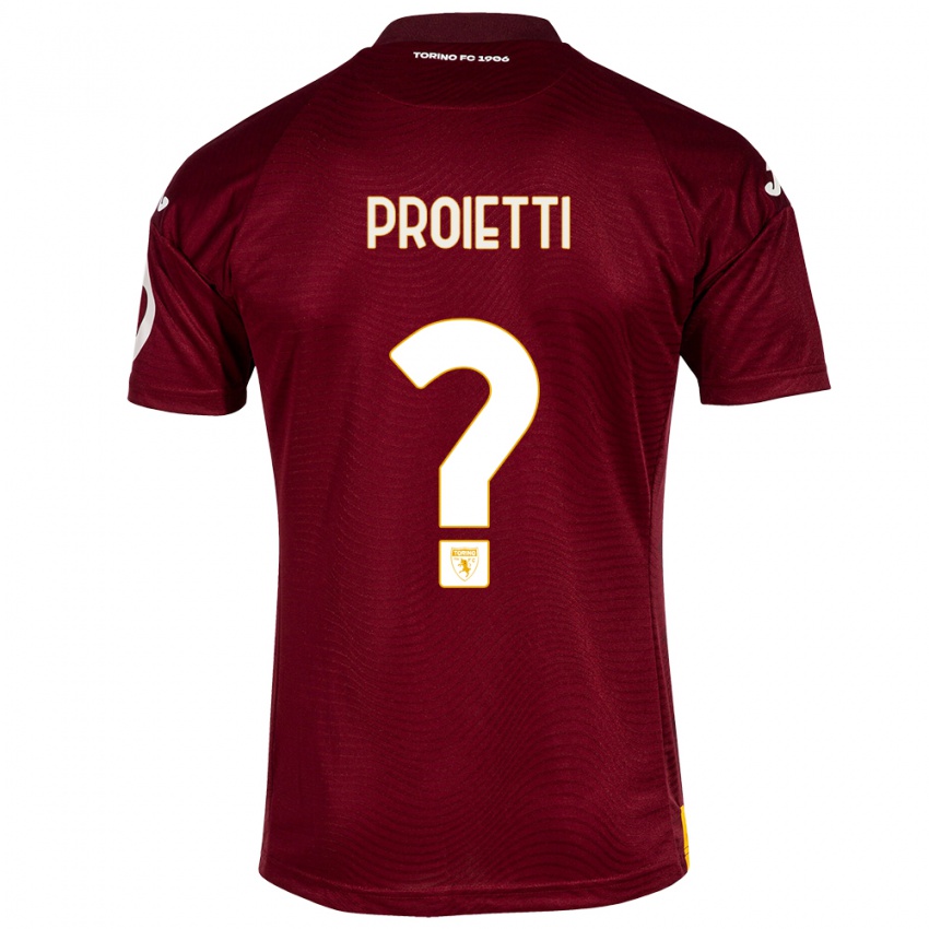 Herren Riccardo Proietti #0 Dunkelrot Heimtrikot Trikot 2023/24 T-Shirt Schweiz