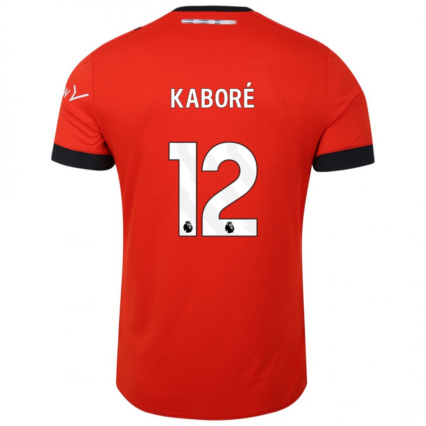 Herren Issa Kabore #12 Rot Heimtrikot Trikot 2023/24 T-Shirt Schweiz