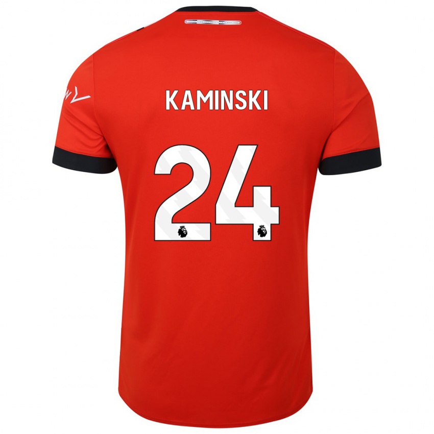 Herren Thomas Kaminski #24 Rot Heimtrikot Trikot 2023/24 T-Shirt Schweiz