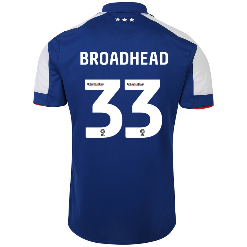 Herren Nathan Broadhead #33 Blau Heimtrikot Trikot 2023/24 T-Shirt Schweiz