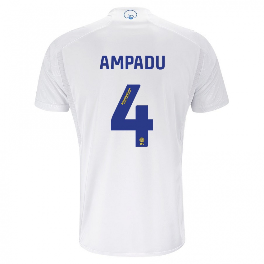 Herren Ethan Ampadu #4 Weiß Heimtrikot Trikot 2023/24 T-Shirt Schweiz