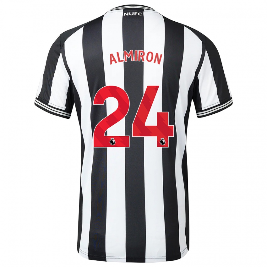 Herren Miguel Almiron #24 Schwarz-Weiss Heimtrikot Trikot 2023/24 T-Shirt Schweiz