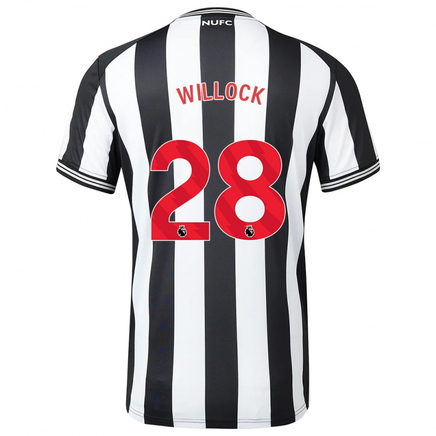 Herren Joe Willock #28 Schwarz-Weiss Heimtrikot Trikot 2023/24 T-Shirt Schweiz