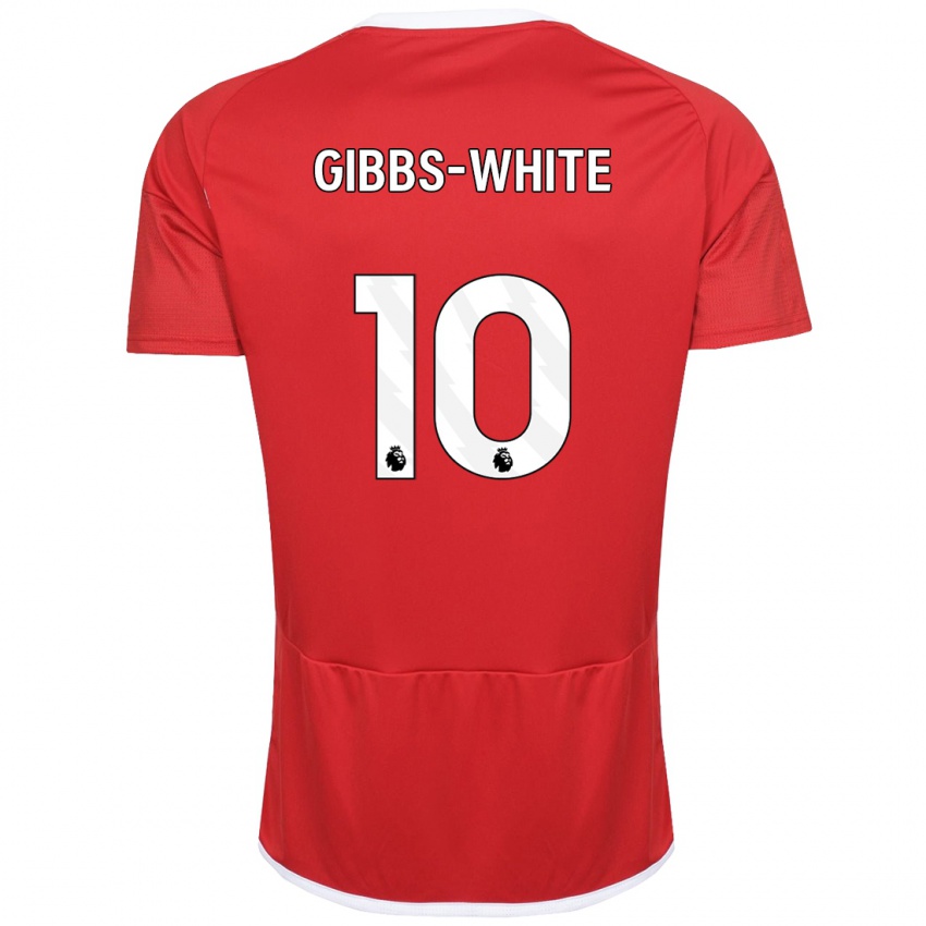 Herren Morgan Gibbs-White #10 Rot Heimtrikot Trikot 2023/24 T-Shirt Schweiz
