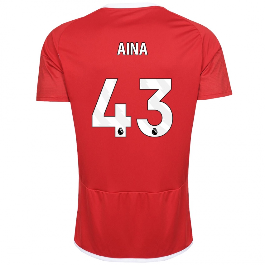 Herren Ola Aina #43 Rot Heimtrikot Trikot 2023/24 T-Shirt Schweiz