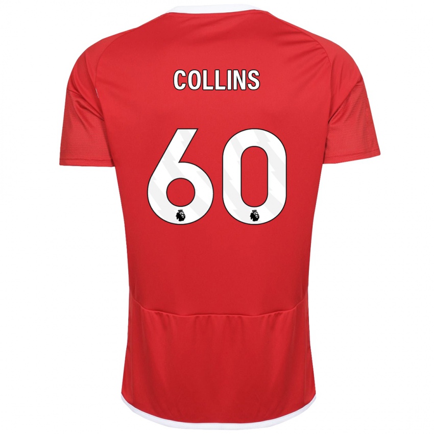 Herren Sam Collins #60 Rot Heimtrikot Trikot 2023/24 T-Shirt Schweiz