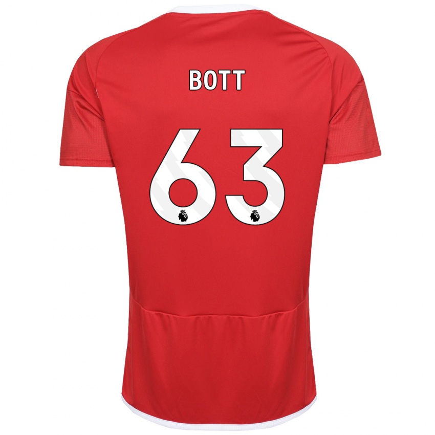 Herren Aaron Bott #63 Rot Heimtrikot Trikot 2023/24 T-Shirt Schweiz