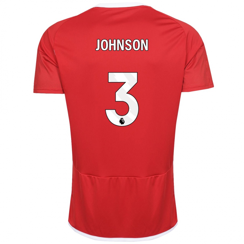 Herren Nat Johnson #3 Rot Heimtrikot Trikot 2023/24 T-Shirt Schweiz