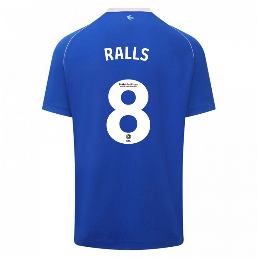 Herren Joe Ralls #8 Blau Heimtrikot Trikot 2023/24 T-Shirt Schweiz