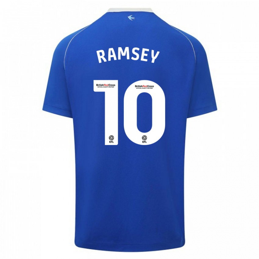 Herren Aaron Ramsey #10 Blau Heimtrikot Trikot 2023/24 T-Shirt Schweiz