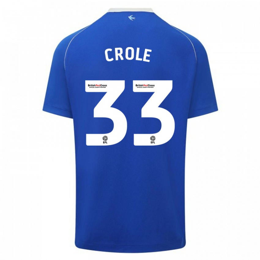 Herren James Crole #33 Blau Heimtrikot Trikot 2023/24 T-Shirt Schweiz