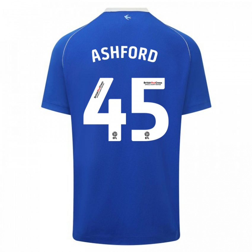 Herren Cian Ashford #45 Blau Heimtrikot Trikot 2023/24 T-Shirt Schweiz