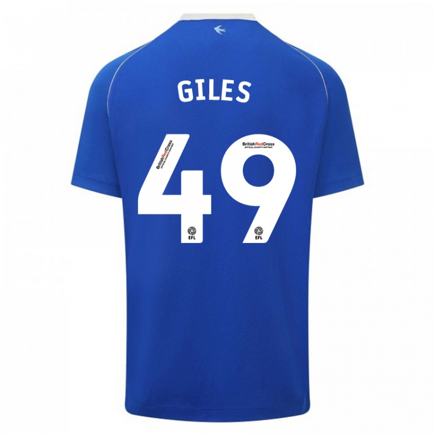 Herren Luey Giles #49 Blau Heimtrikot Trikot 2023/24 T-Shirt Schweiz