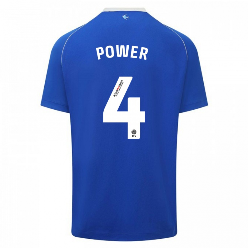 Herren Hannah Power #4 Blau Heimtrikot Trikot 2023/24 T-Shirt Schweiz