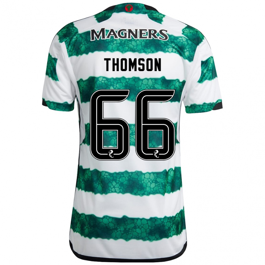 Herren Corey Thomson #66 Grün Heimtrikot Trikot 2023/24 T-Shirt Schweiz