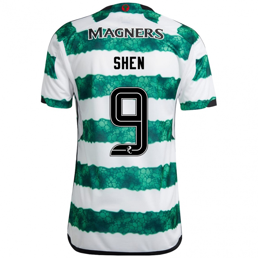 Herren Shen Mengyu #9 Grün Heimtrikot Trikot 2023/24 T-Shirt Schweiz