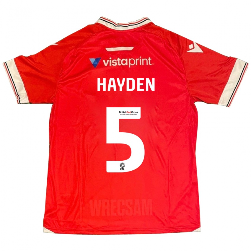 Herren Aaron Hayden #5 Rot Heimtrikot Trikot 2023/24 T-Shirt Schweiz