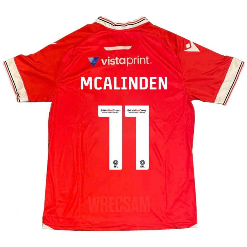 Herren Liam Mcalinden #11 Rot Heimtrikot Trikot 2023/24 T-Shirt Schweiz