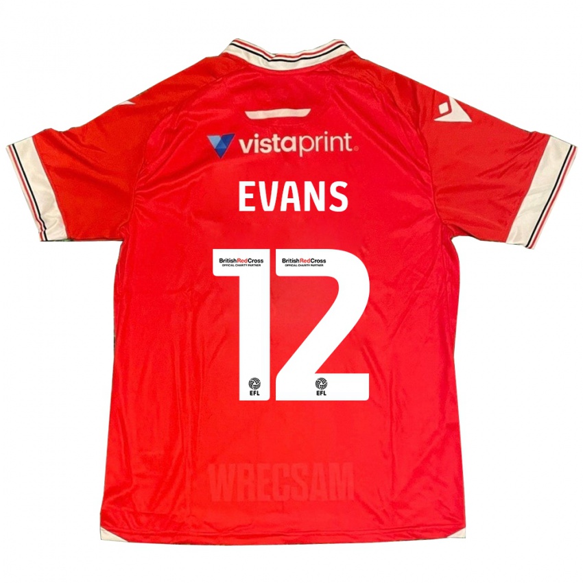 Herren George Evans #12 Rot Heimtrikot Trikot 2023/24 T-Shirt Schweiz