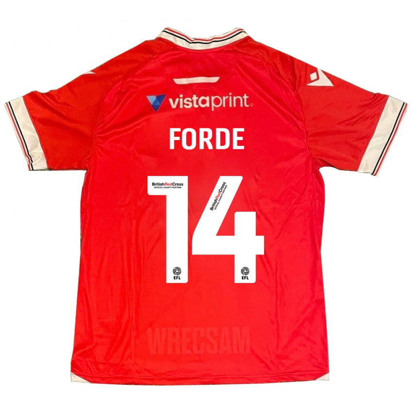 Herren Anthony Forde #14 Rot Heimtrikot Trikot 2023/24 T-Shirt Schweiz