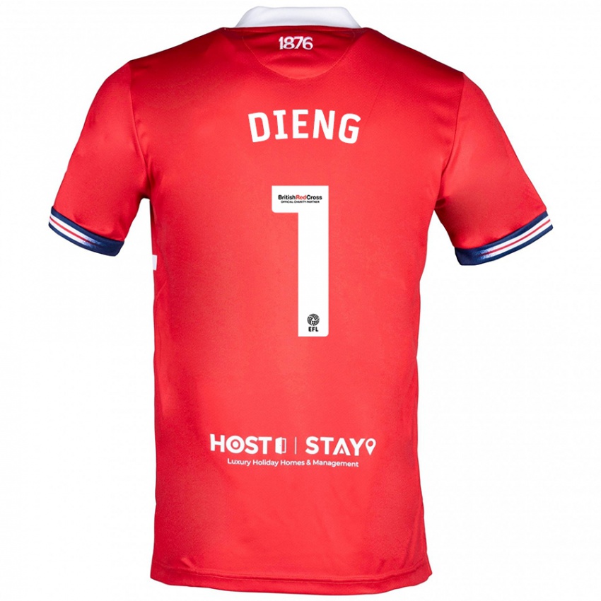 Herren Seny Dieng #1 Rot Heimtrikot Trikot 2023/24 T-Shirt Schweiz