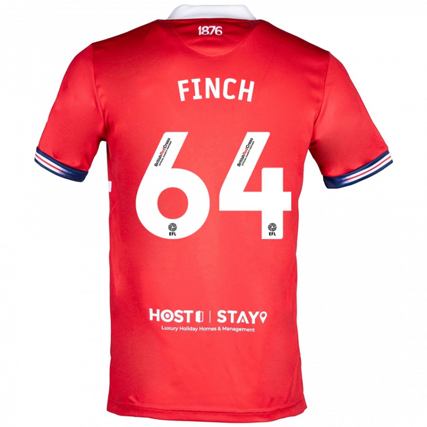 Herren Sonny Finch #64 Rot Heimtrikot Trikot 2023/24 T-Shirt Schweiz
