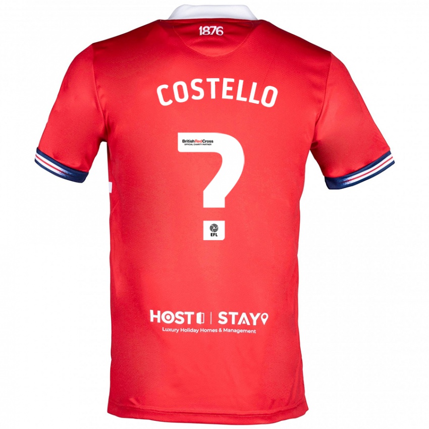 Herren Jd Costello #0 Rot Heimtrikot Trikot 2023/24 T-Shirt Schweiz