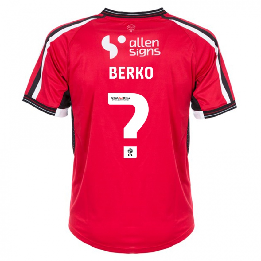 Herren Russell Berko #0 Rot Heimtrikot Trikot 2023/24 T-Shirt Schweiz