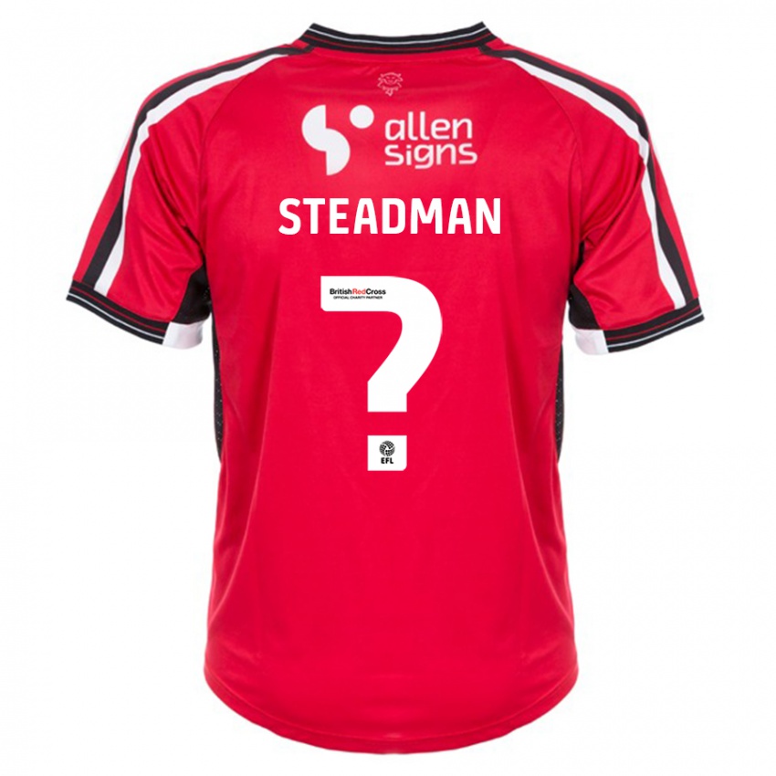 Herren Jodie Steadman #0 Rot Heimtrikot Trikot 2023/24 T-Shirt Schweiz
