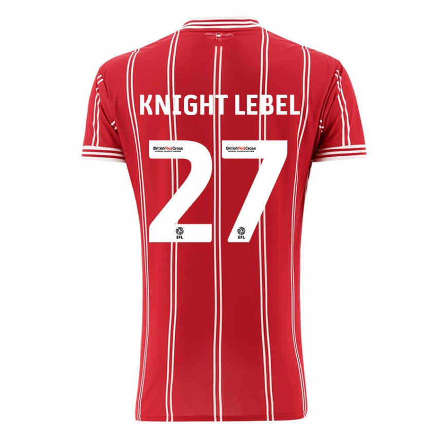 Herren Jamie Knight-Lebel #27 Rot Heimtrikot Trikot 2023/24 T-Shirt Schweiz