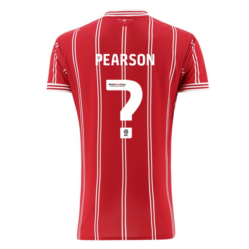 Herren Sam Pearson #0 Rot Heimtrikot Trikot 2023/24 T-Shirt Schweiz