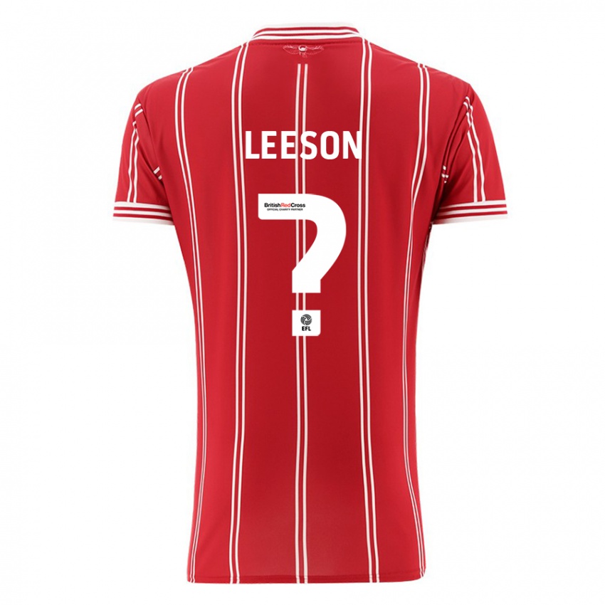 Herren Harry Leeson #0 Rot Heimtrikot Trikot 2023/24 T-Shirt Schweiz