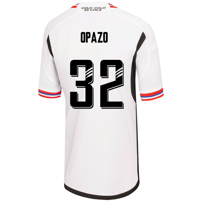 Herren Óscar Opazo #32 Weiß Heimtrikot Trikot 2023/24 T-Shirt Schweiz