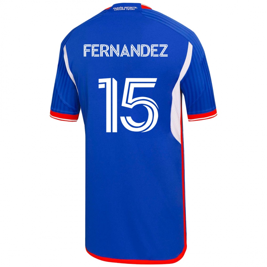 Herren Vicente Fernández #15 Blau Heimtrikot Trikot 2023/24 T-Shirt Schweiz