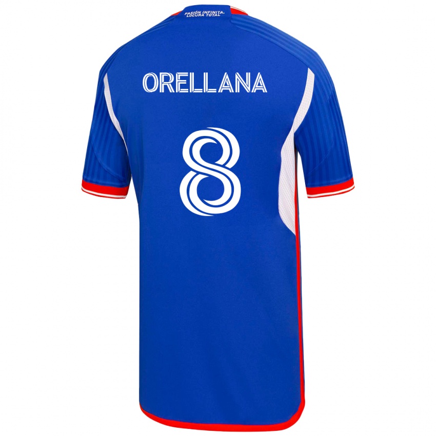 Herren Denisse Orellana #8 Blau Heimtrikot Trikot 2023/24 T-Shirt Schweiz