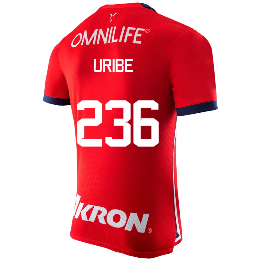 Herren Juan Uribe #236 Rot Heimtrikot Trikot 2023/24 T-Shirt Schweiz