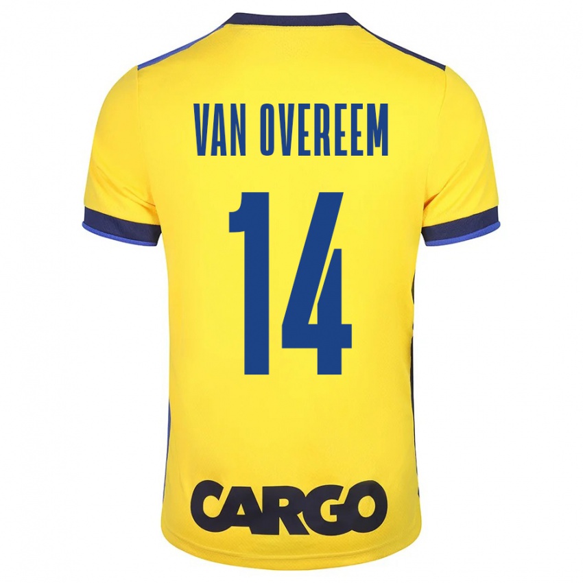 Herren Joris Van Overeem #14 Gelb Heimtrikot Trikot 2023/24 T-Shirt Schweiz