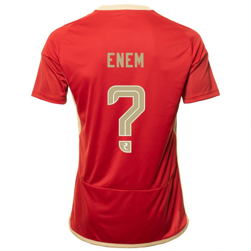 Herren Victor Enem #0 Rot Heimtrikot Trikot 2023/24 T-Shirt Schweiz