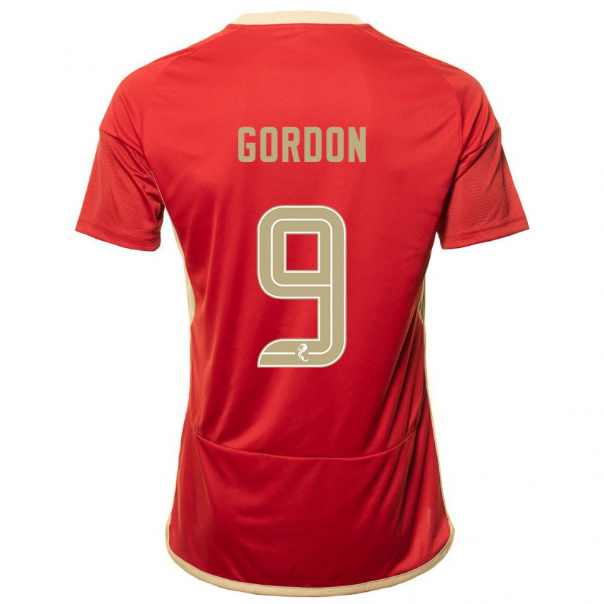 Herren Lauren Gordon #9 Rot Heimtrikot Trikot 2023/24 T-Shirt Schweiz