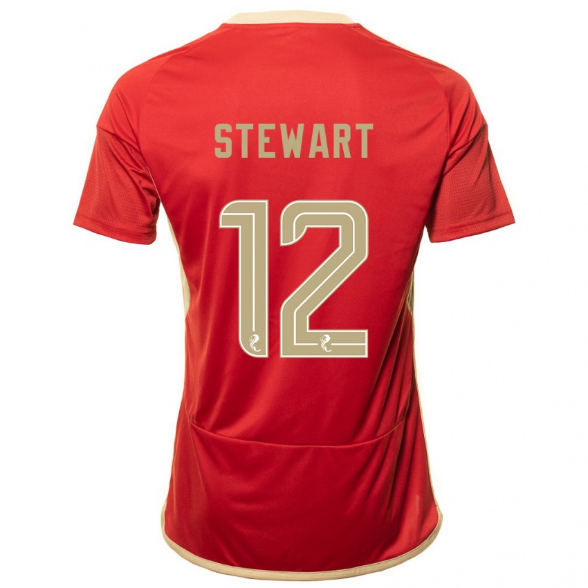 Herren Hannah Stewart #12 Rot Heimtrikot Trikot 2023/24 T-Shirt Schweiz