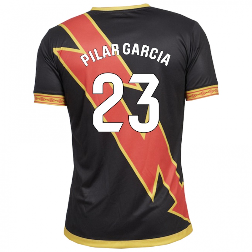 Herren María Pilar García Villalba #23 Schwarz Auswärtstrikot Trikot 2023/24 T-Shirt Schweiz