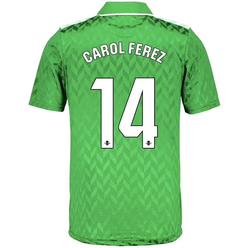 Herren Carolina Férez Méndez #14 Grün Auswärtstrikot Trikot 2023/24 T-Shirt Schweiz