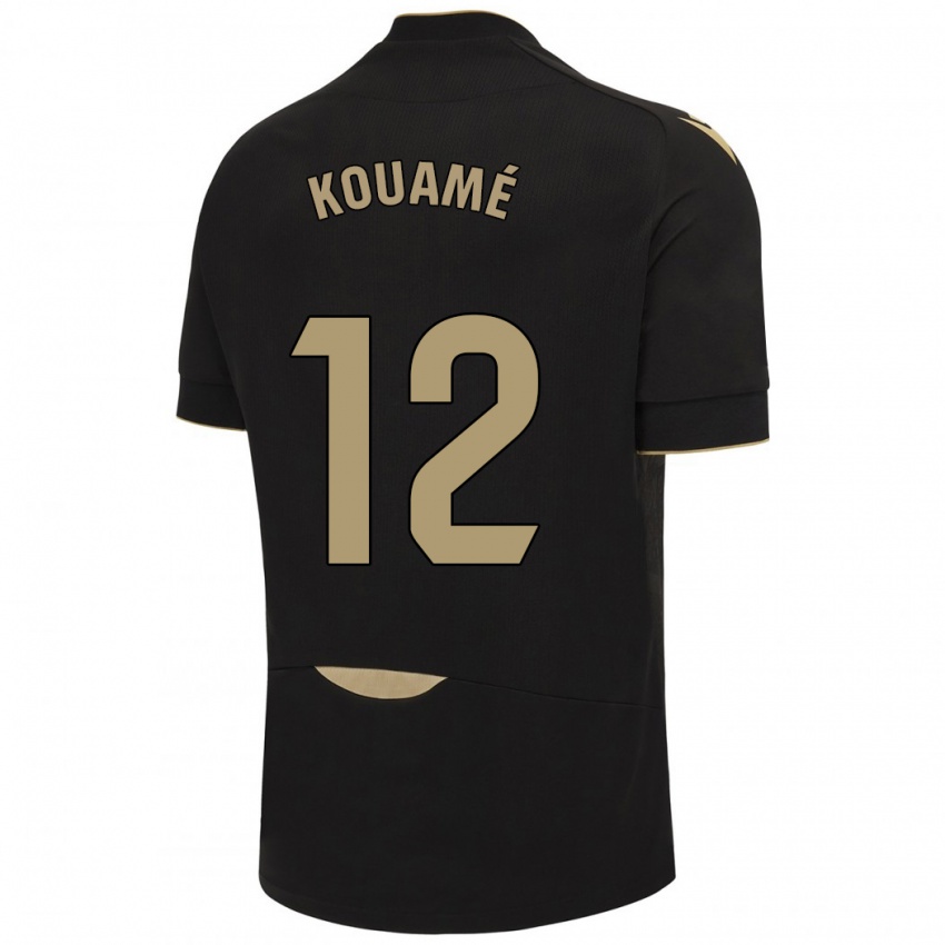 Herren Rominigue Kouamé #12 Schwarz Auswärtstrikot Trikot 2023/24 T-Shirt Schweiz